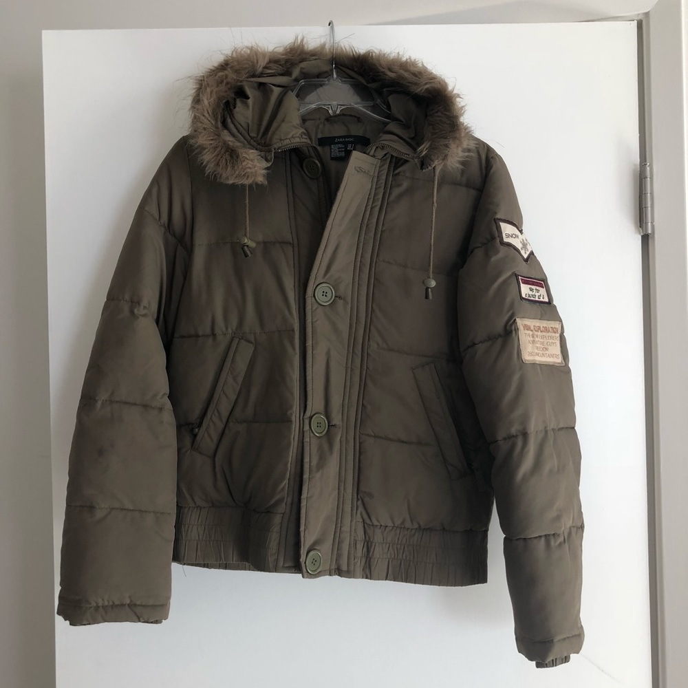 ZARA bomber style puffy jacket